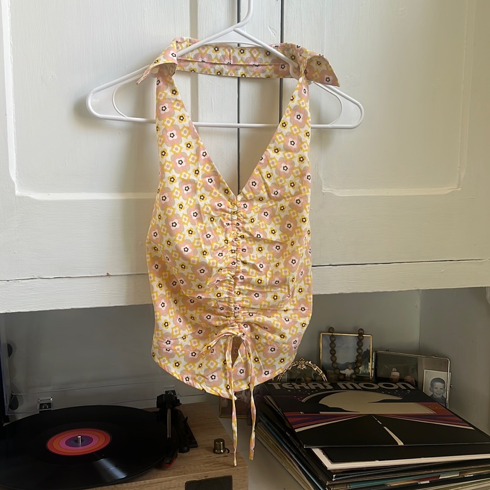 Collared Halter Top